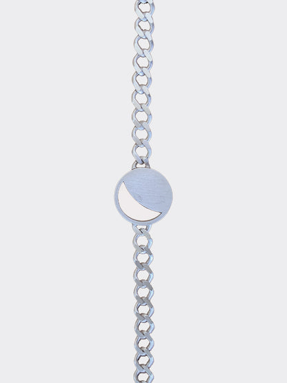 Hemi & Zo silver Moon Phase bracelet displayed on a neutral background